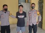 Terduga pelaku pencurian (KN) yang telah diamankan Polsek Warungkiara Polres Sukabumi