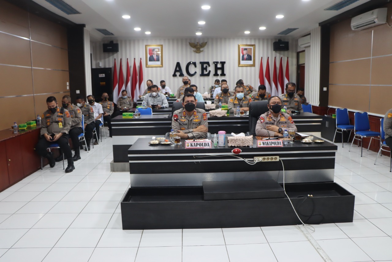 Suasana Vicon di Mapolda Aceh