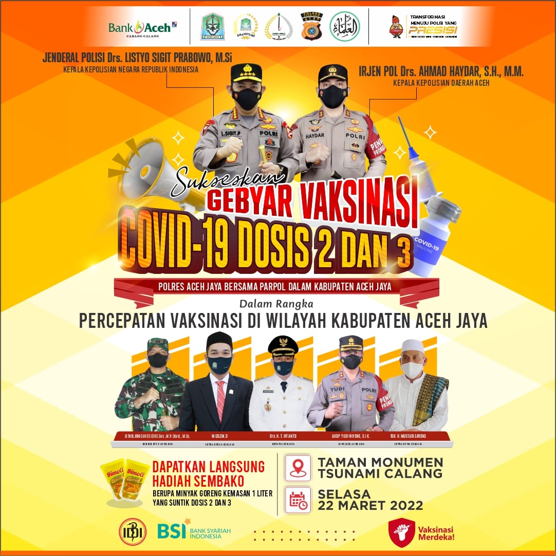 Gebyar vaksinasi Polres Aceh Jaya