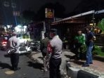 Suasana KRYD Polsek Cikole sambil ingatkan Prokes