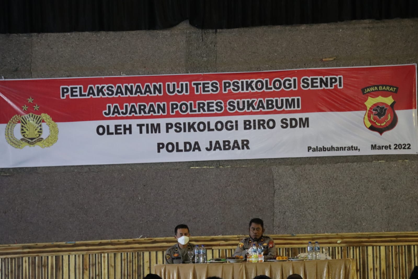 Pembukaan giat psikotes senjata api bagi personel Polres Sukabumi