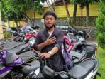 Reno, pemilik motor yang gembira setelah motornya yang hilang berhasil ketemu