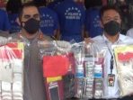 Kapolres Sukabumi Kota dan barang bukti narkoba dalam pers conference