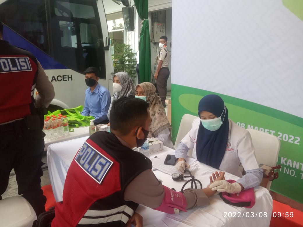 Pelaksanaan Donor Darah oleh Bank Aceh Syariah dan PMI