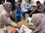 Pelaksanaan donor darah para personel Ditlantas Polda Aceh
