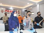 Kapolres sukabumi dan jajaran saat pers konferensi