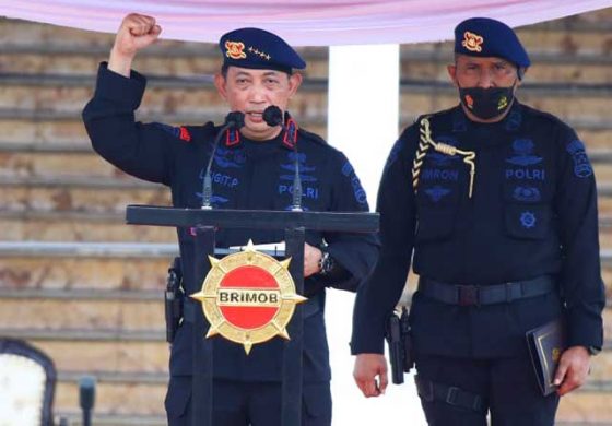 Kapolri saat membuka Rakernis Brimob