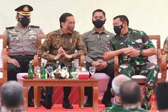Presiden Jokowi pada Rapim TNI dan Polri di Mabes TNI Cilangkap