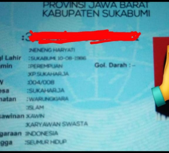 KTP yang diduga abal-abal yang digunakan menipu